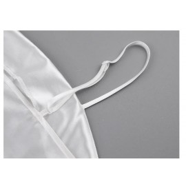 Chic Satin Pajamas With Feathers Sleepwear Women Sets With Pants Black Spaghetti Strap Home Suit White Trouser Suits 2022