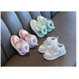 Kids Sports Shoes For Boys Casual Sneakers Spring Autumn New High Top Non Slip Girls Board Shoes Children Soft Soled Baby Shoes