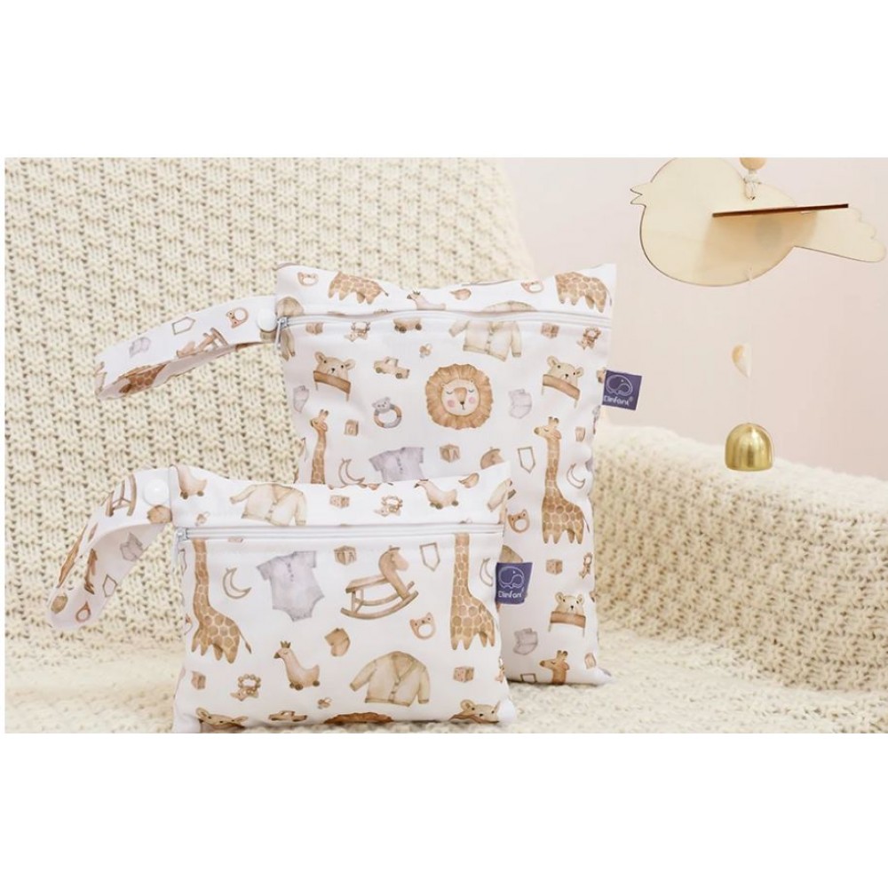 Elinfant 2pcs Set Cute Menstrual Storage Bag 18*25cm&18X14cm Waterproof Diaper Bag